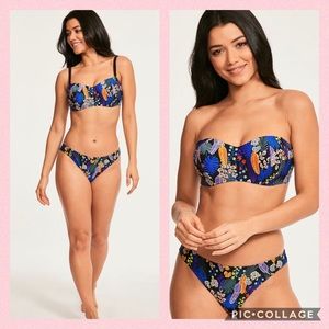 Figleaves Santiago Floral Underwire Bandeau Bikini